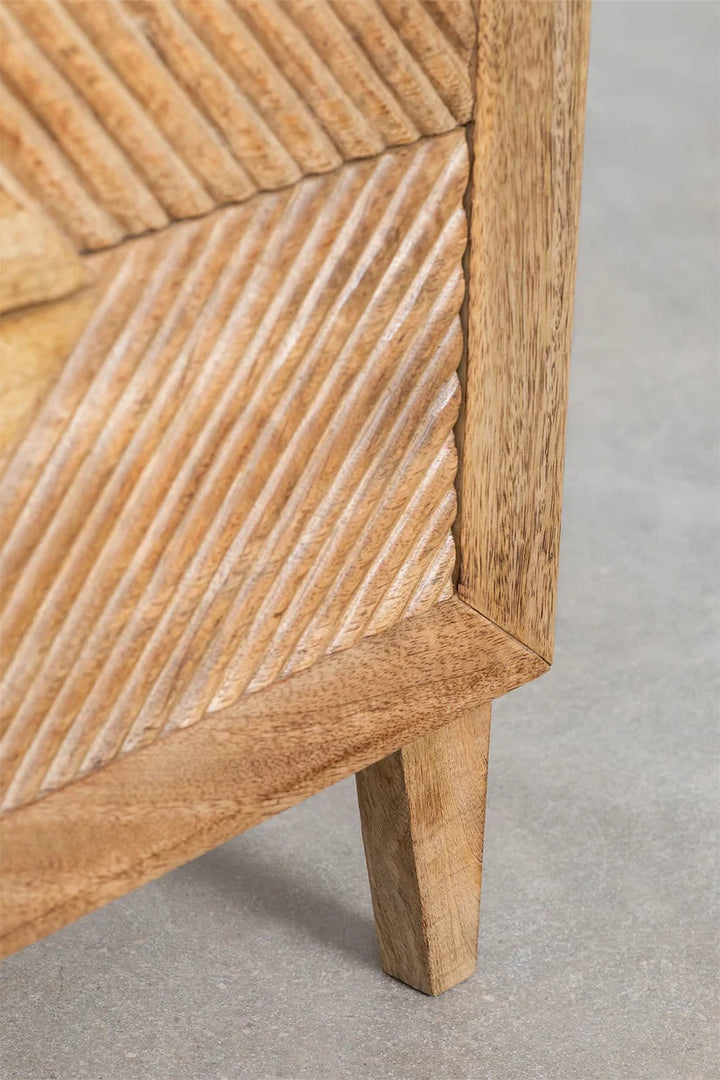 Mango Wood Nightstand Table | Wooden Bedside Table - Venus