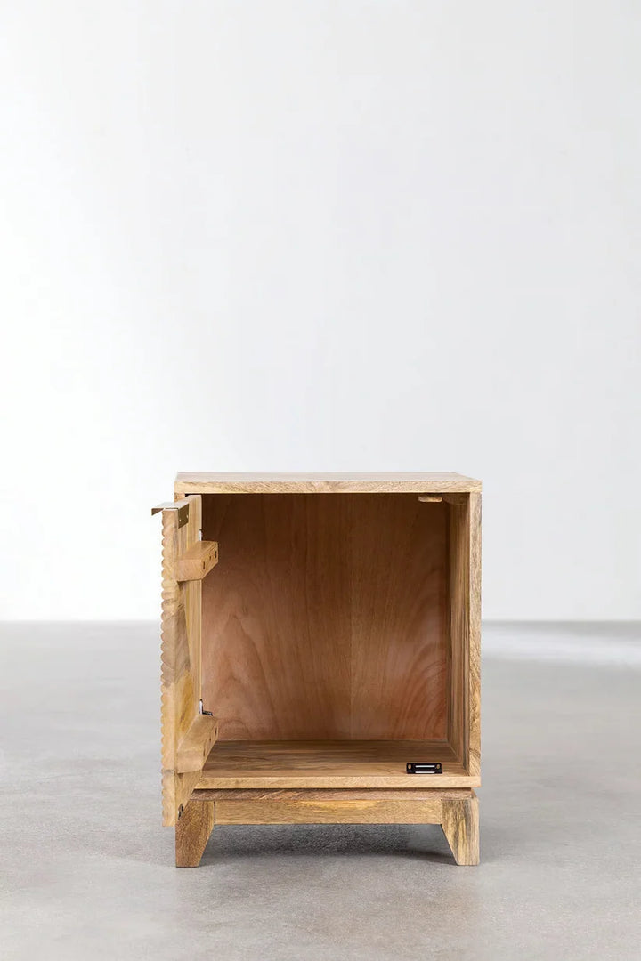 Mango Wood Nightstand Table | Wooden Bedside Table - Belle