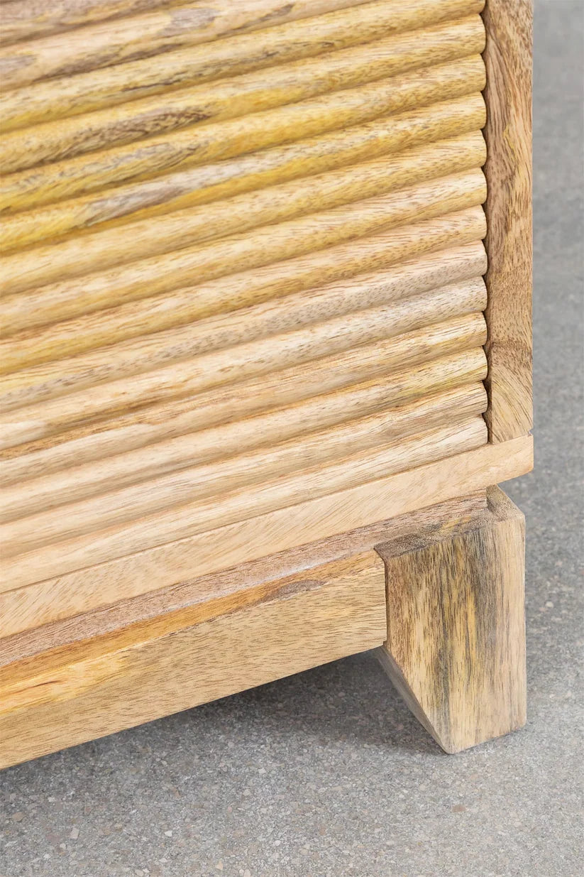 Mango Wood Nightstand Table | Wooden Bedside Table - Belle