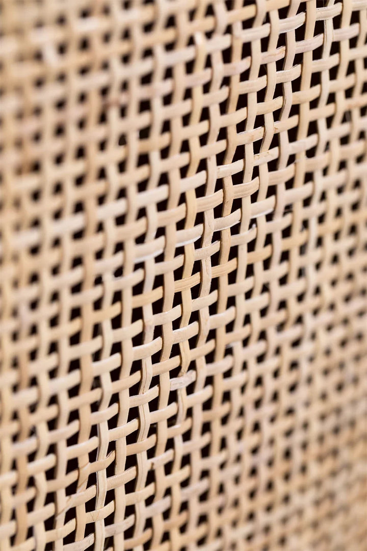 Rattan & Mango Wood Bedside Table | Wooden Bedside Table - Amara