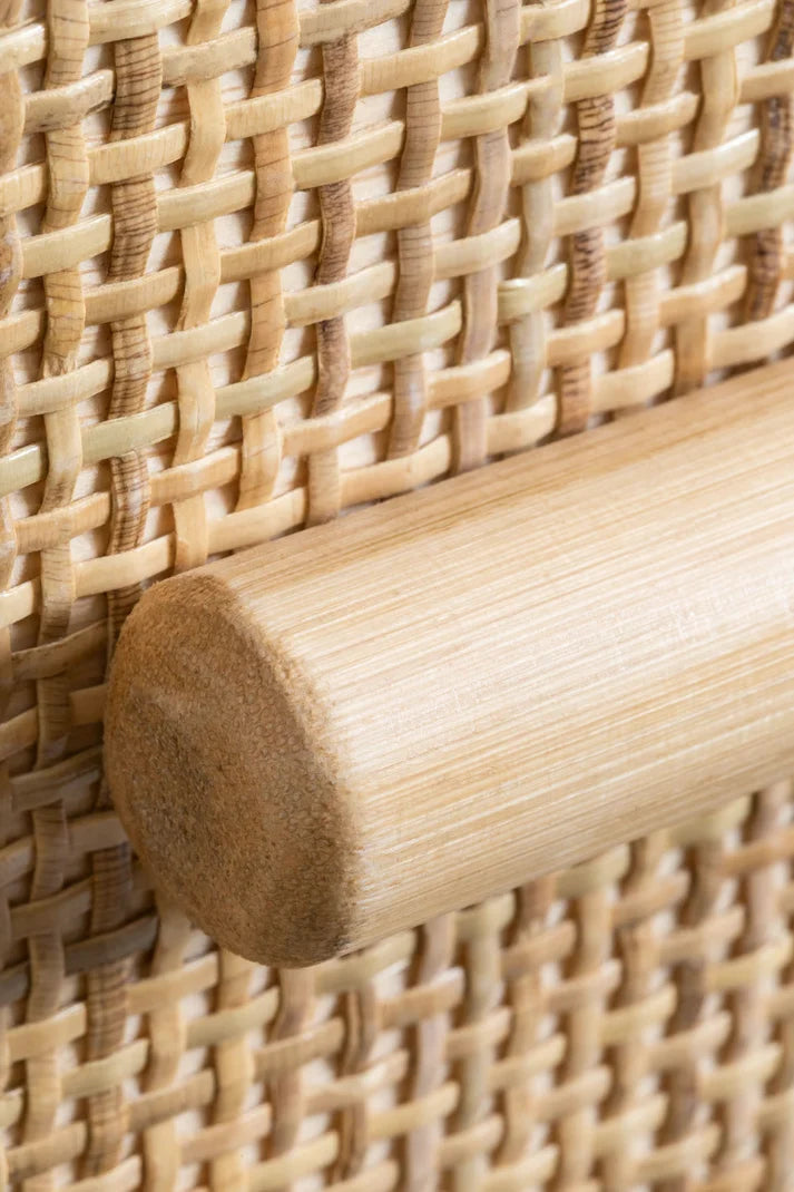 Rattan Floating Bedside Table | Wooden Bedside Table - Bonnie