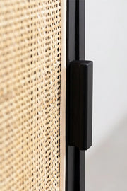 Rattan & Wood Wall-Mounted Bedside Table - Gemma