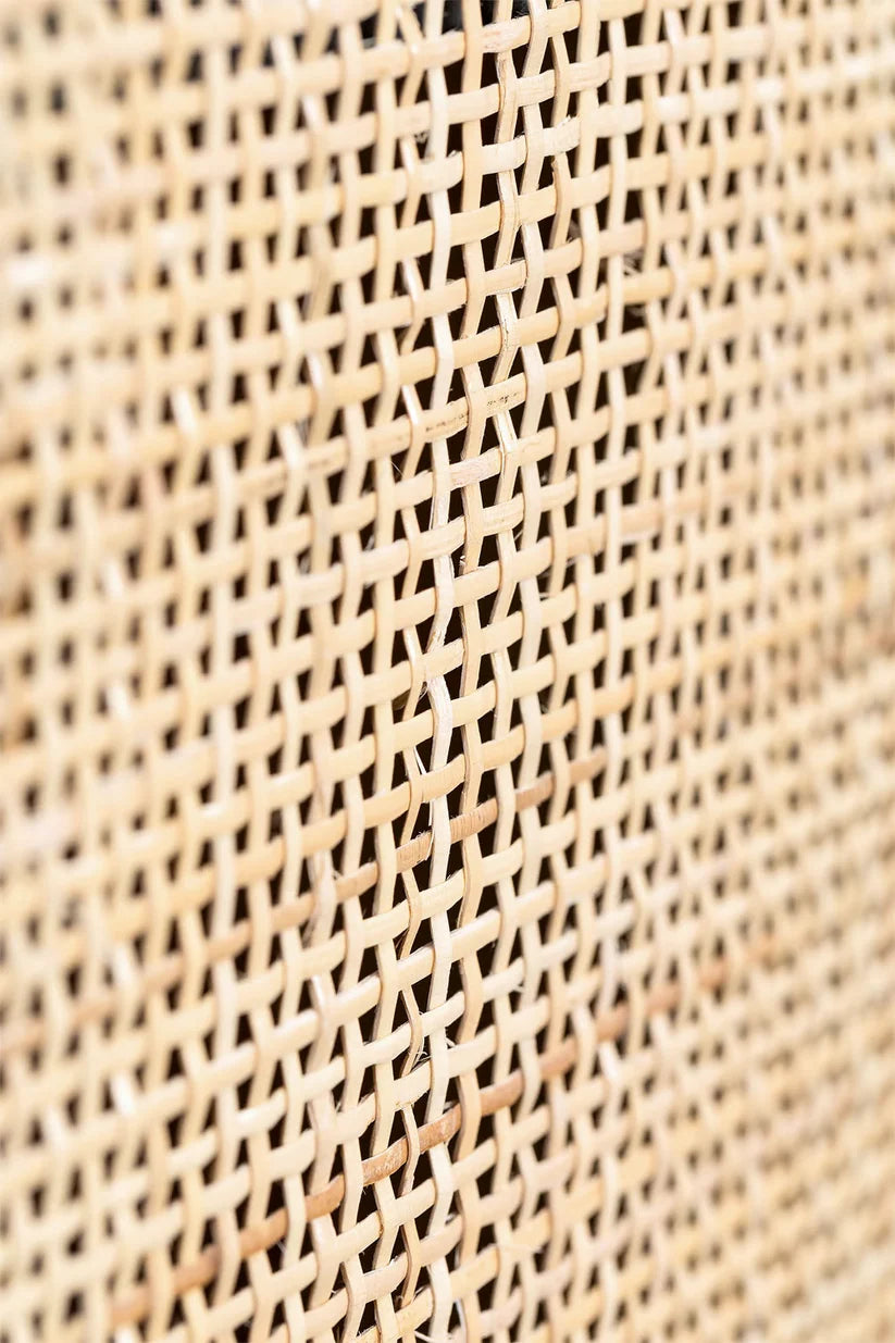 Rattan & Wood Wall-Mounted Bedside Table - Gemma