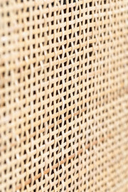 Rattan & Wood Wall-Mounted Bedside Table - Gemma