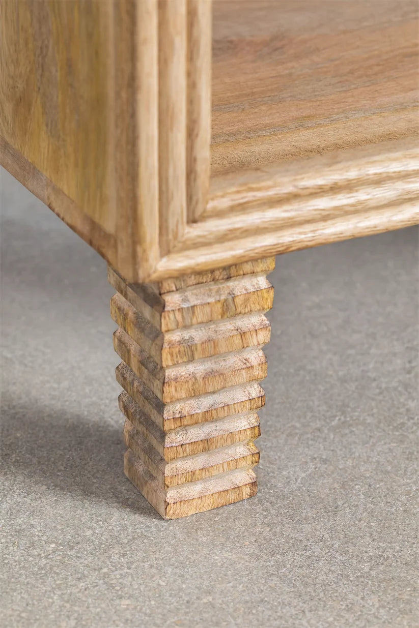 Mango Wood Bedside Table | Wooden Bedside Table - Piper