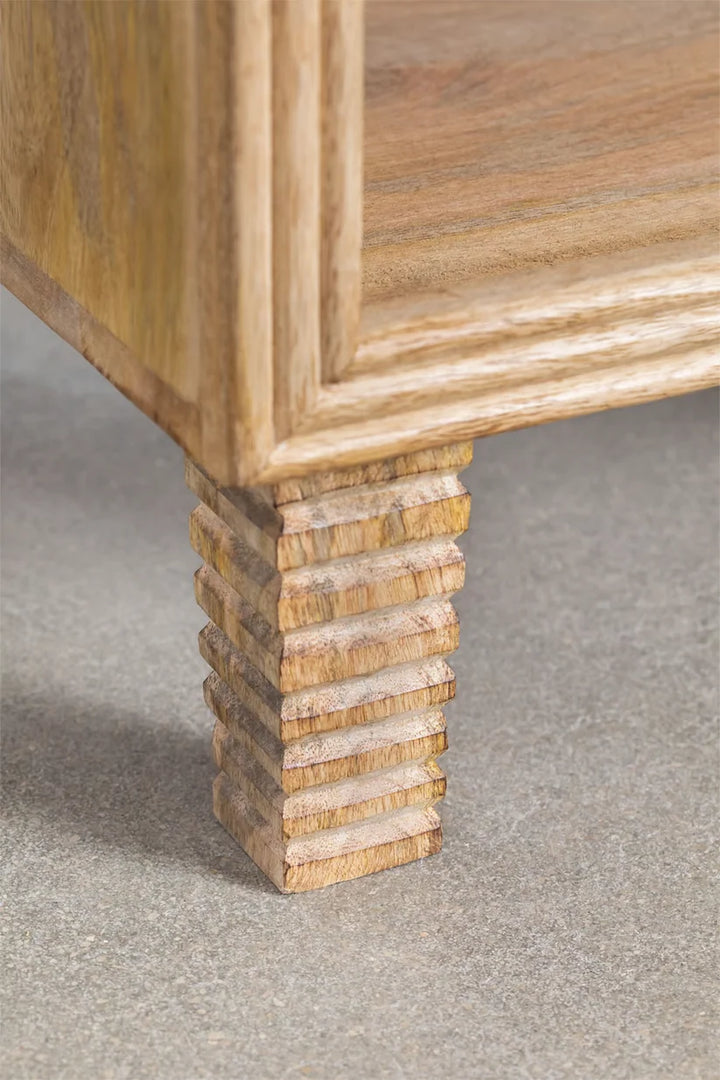 Mango Wood Bedside Table | Wooden Bedside Table - Piper