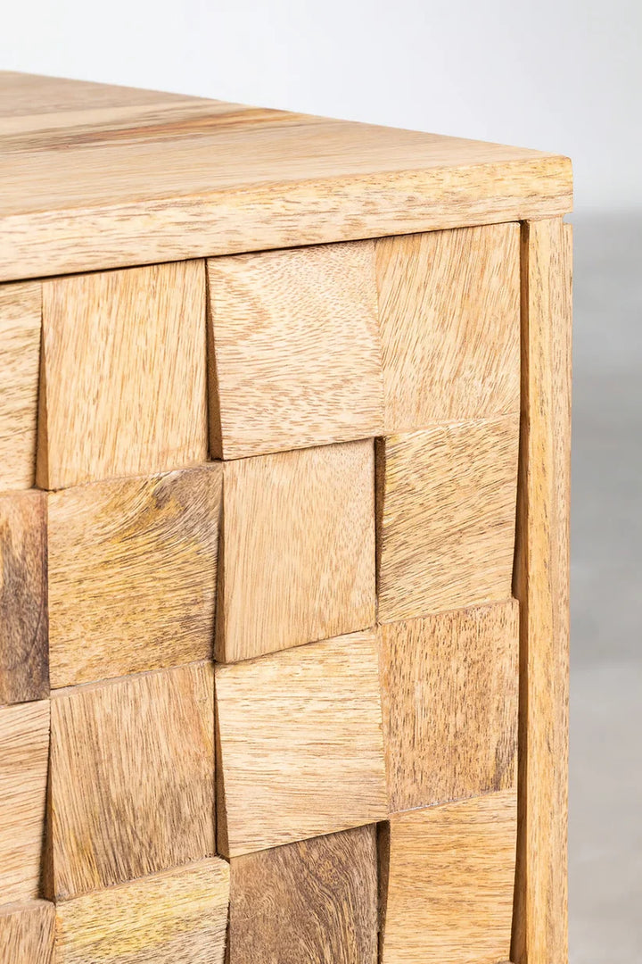 Mango Wood Bedside Table | Wooden Bedside Table- Carson