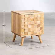 Mango Wood Bedside Table | Wooden Bedside Table- Carson