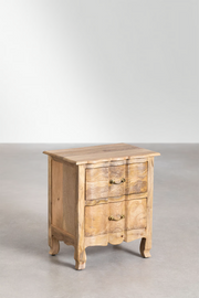 Mango Wood Bedside Table | Wooden Bedside Table - Ellison