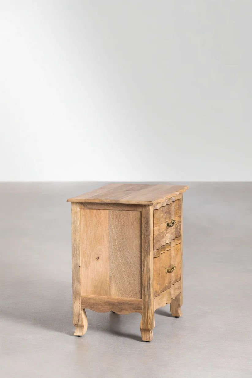 Mango Wood Bedside Table | Wooden Bedside Table - Ellison