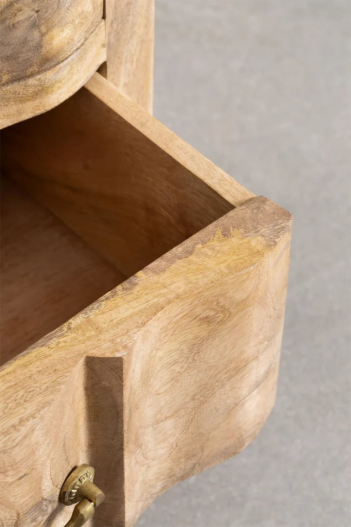 Mango Wood Bedside Table | Wooden Bedside Table - Ellison
