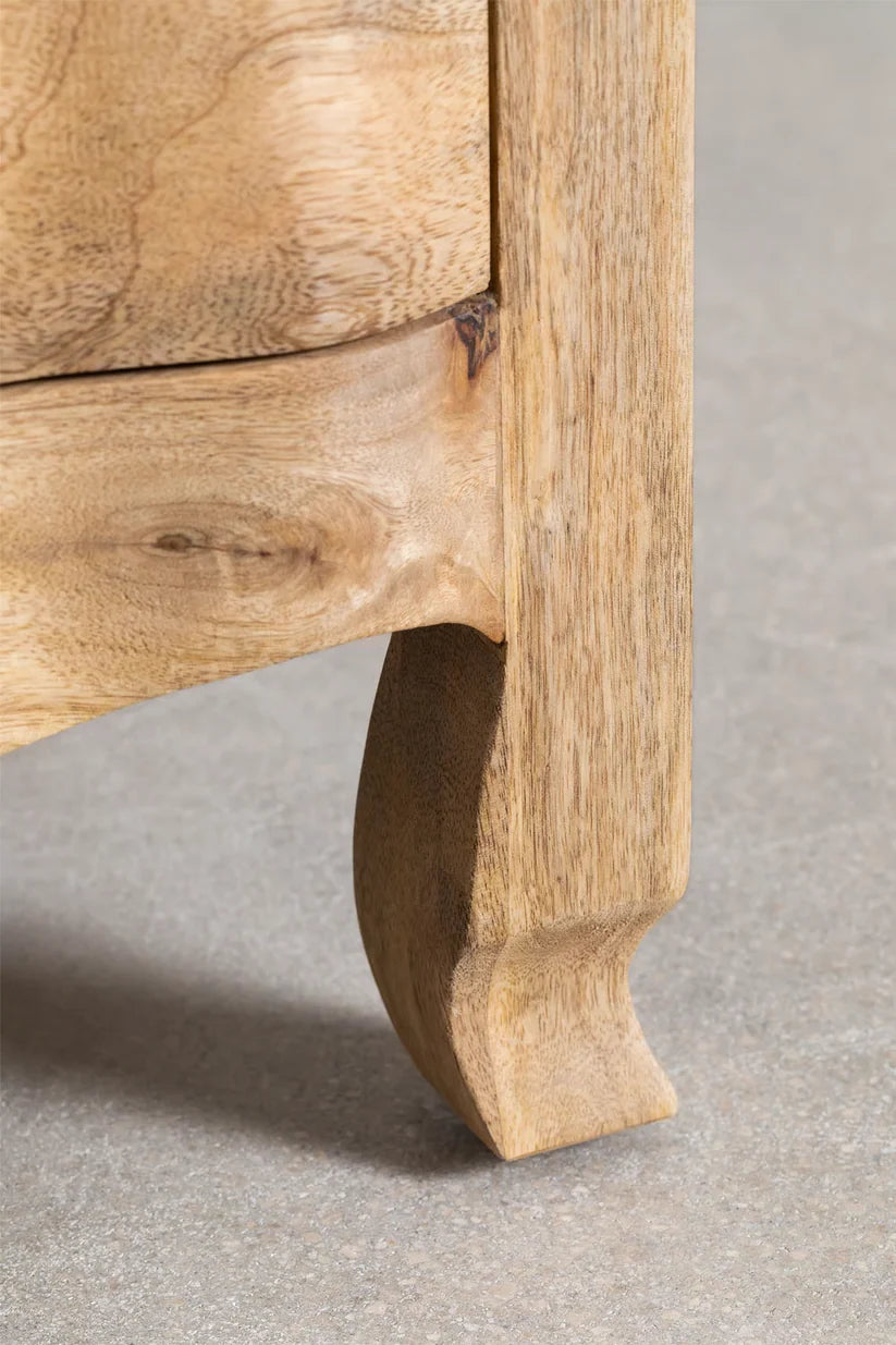 Mango Wood Bedside Table | Wooden Bedside Table - Ellison