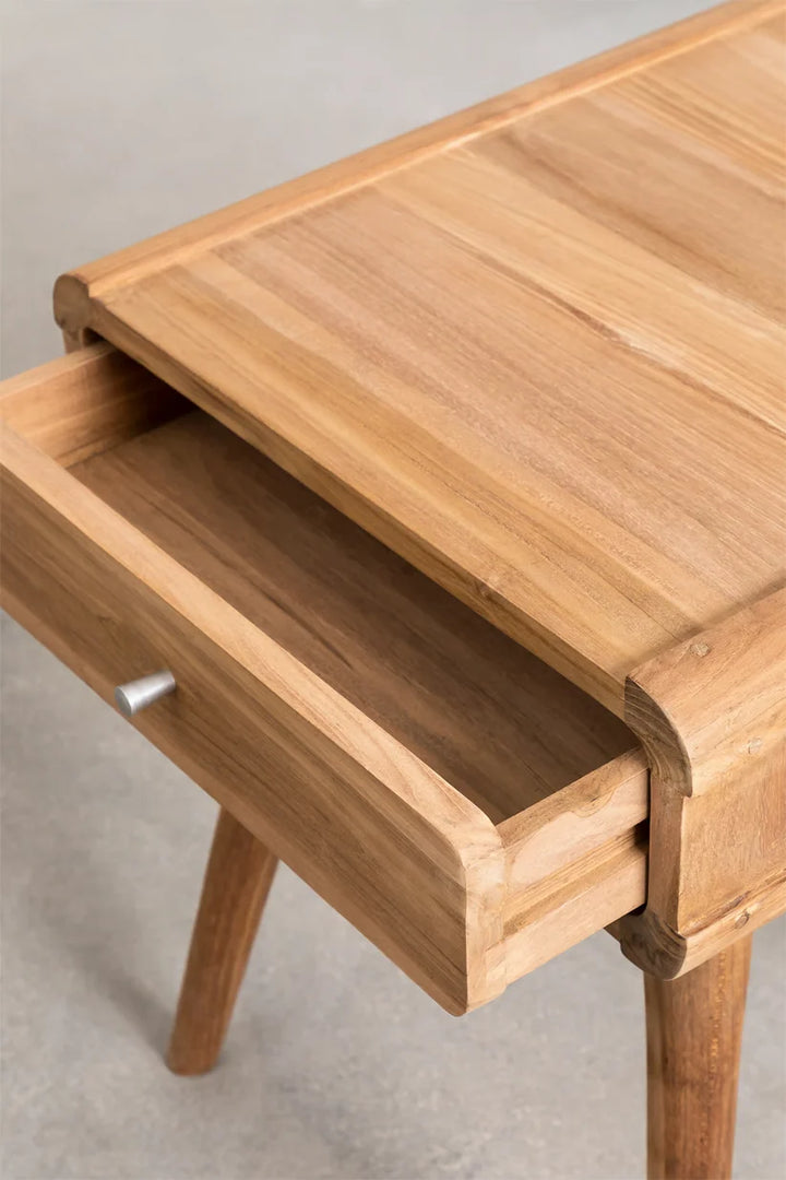 Mango Wood Bedside Table | Wooden Bedside Table - Iris