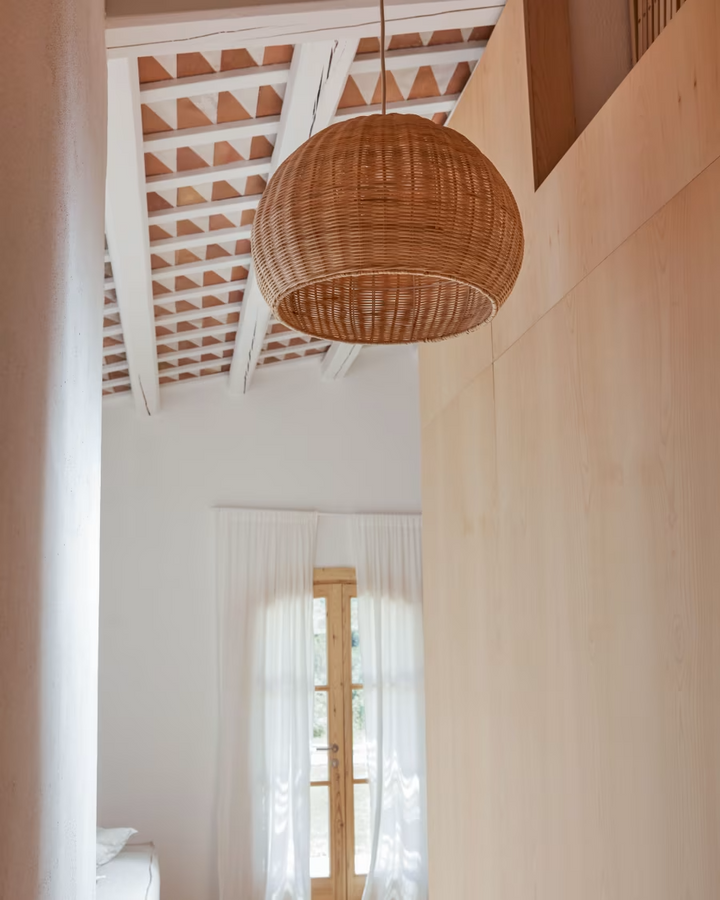 Bamboo Hanging Light for Bedroom | Rattan Pendant Lamp - Alecto
