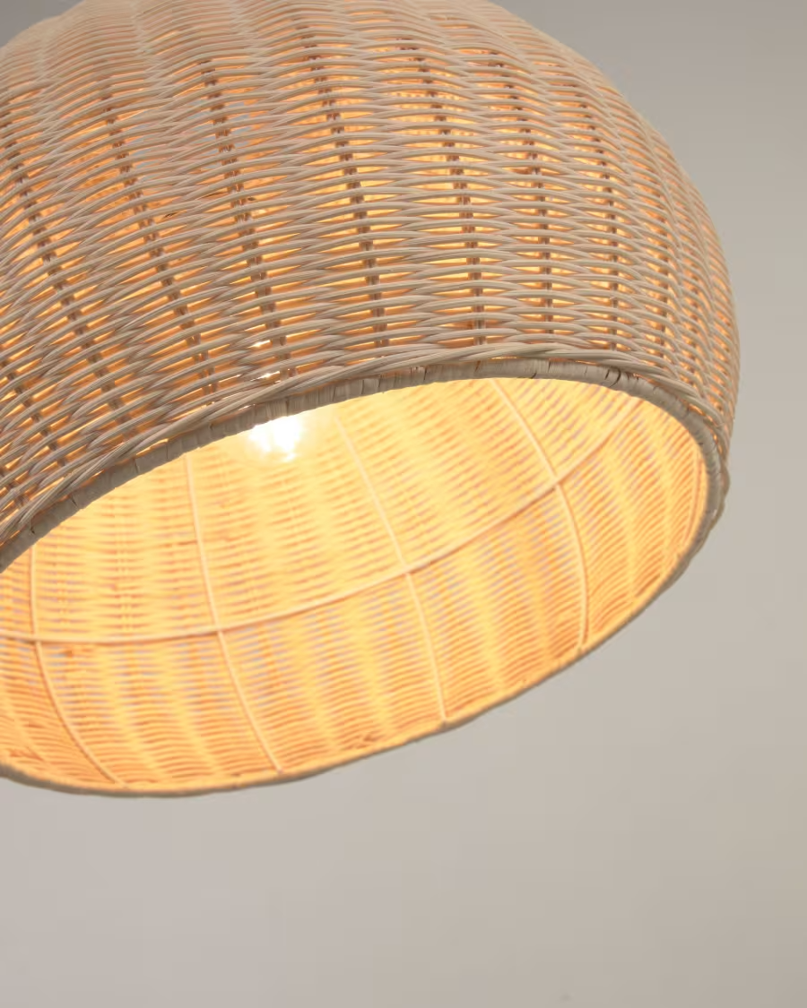 Bamboo Hanging Light for Bedroom | Rattan Pendant Lamp - Alecto