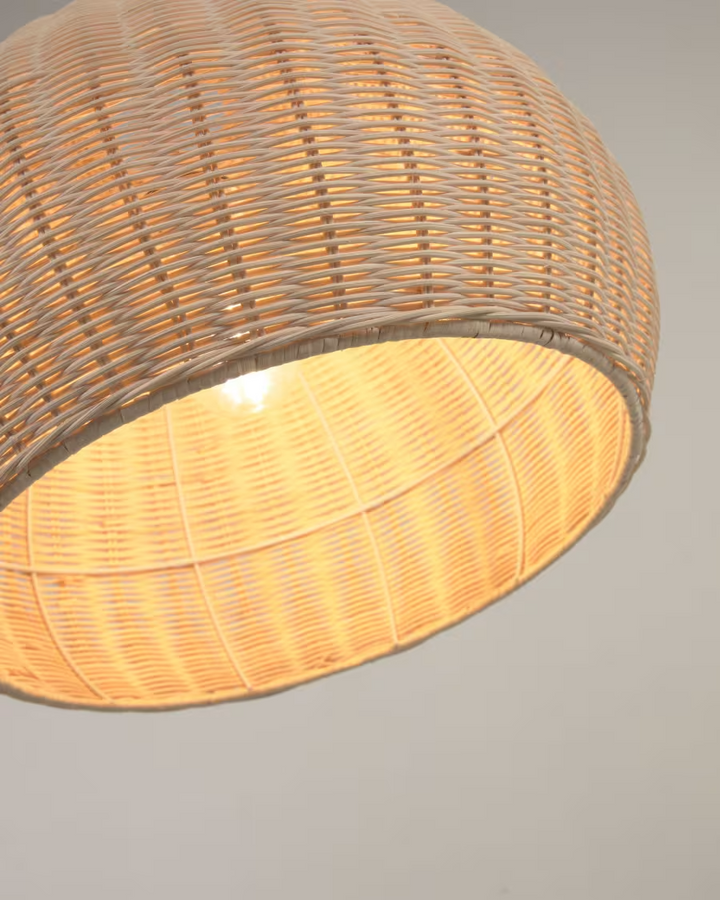 Bamboo Hanging Light for Bedroom | Rattan Pendant Lamp - Alecto