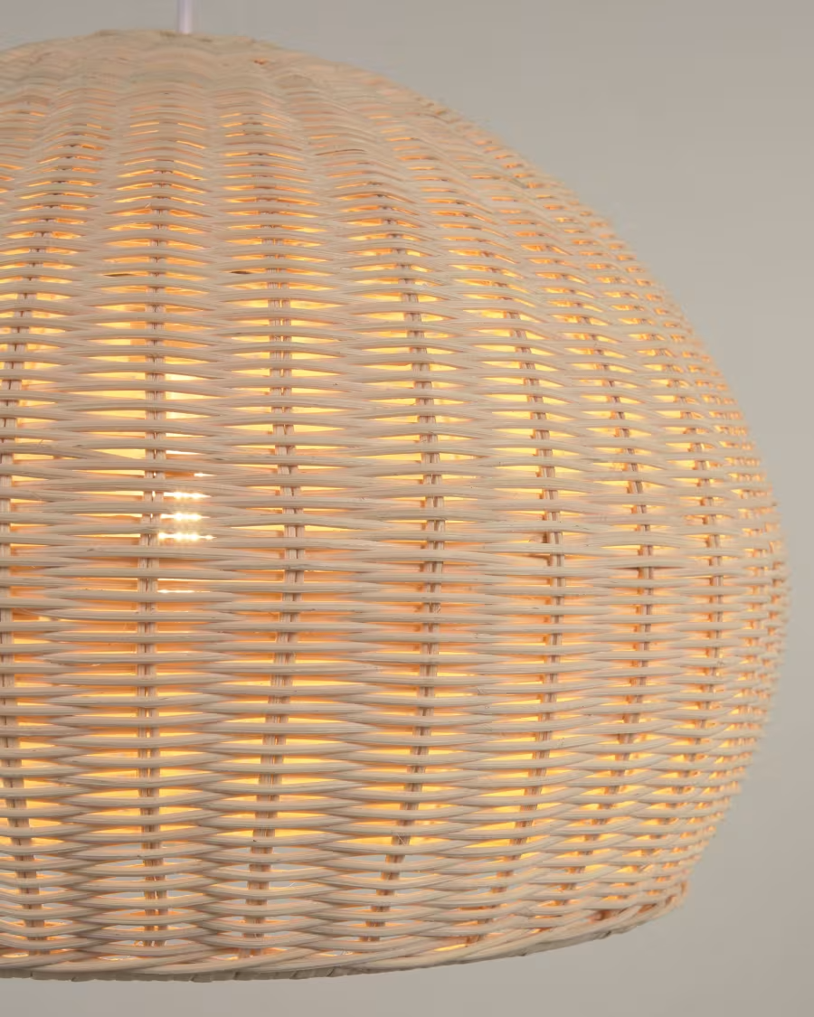 Bamboo Hanging Light for Bedroom | Rattan Pendant Lamp - Alecto