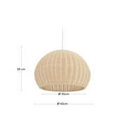 Bamboo Hanging Light for Bedroom | Rattan Pendant Lamp - Alecto