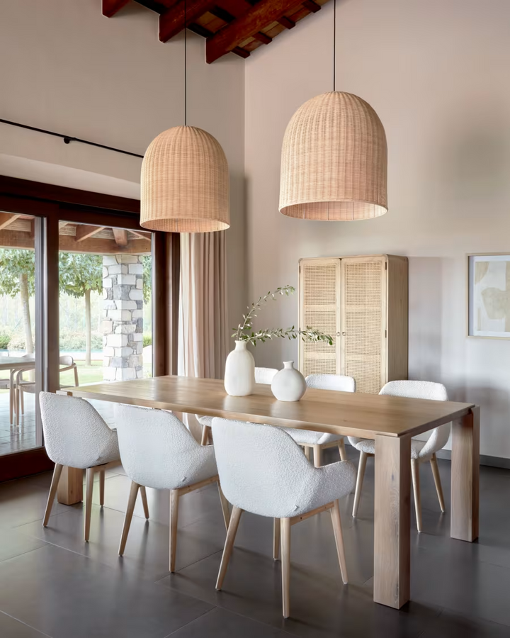 Bamboo Hanging Light for Kitchen | Cane Pendant Lamp - Anica