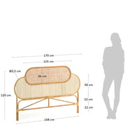 Rattan Headboard for King Bed - Nadia