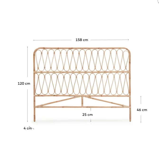 Rattan Headboard for King Bed - Kiera