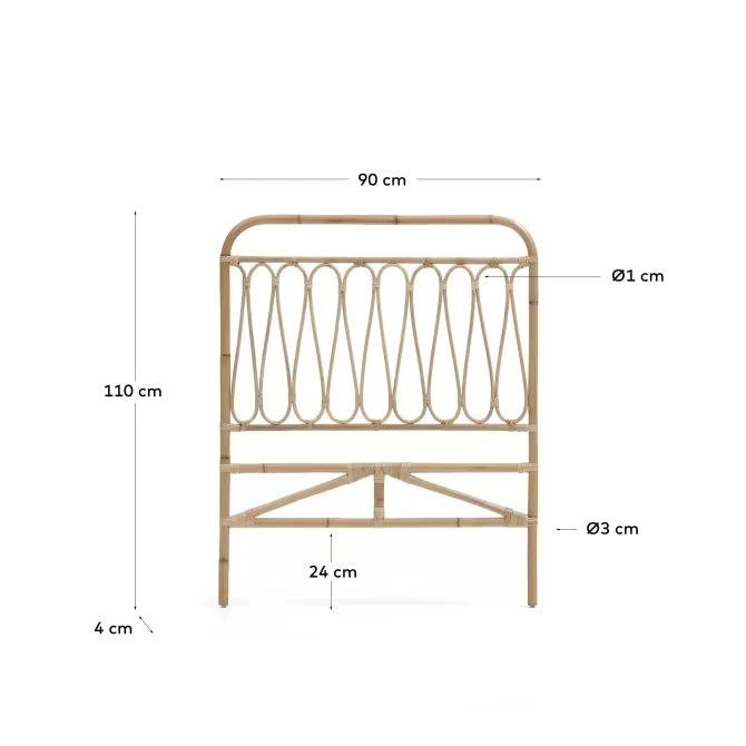 Rattan Headboard for Kids Bed - Alexa