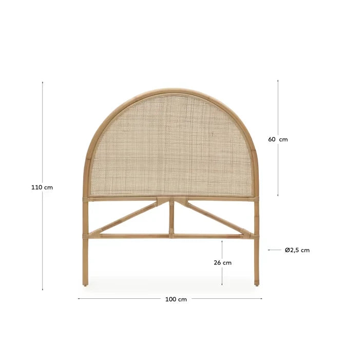 Rattan Headboard for Kids Bed - Petra