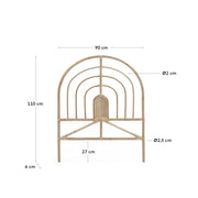 Rattan Headboard for Kids Bed - Fenrick