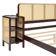 Rattan & Cane Wood Bed for Bedroom  - Warden