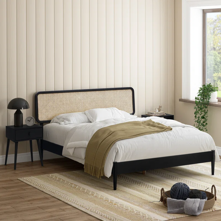 Handmade Rattan Cane Bed for Bedroom - Alani