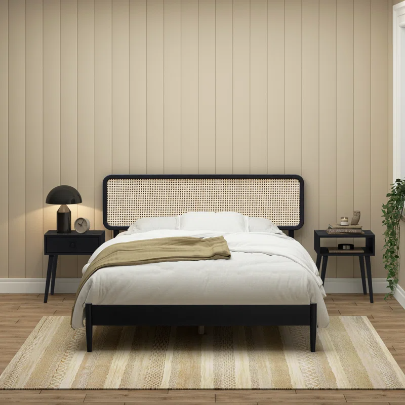 Handmade Rattan Cane Bed for Bedroom - Alani