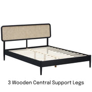 Handmade Rattan Cane Bed for Bedroom - Alani