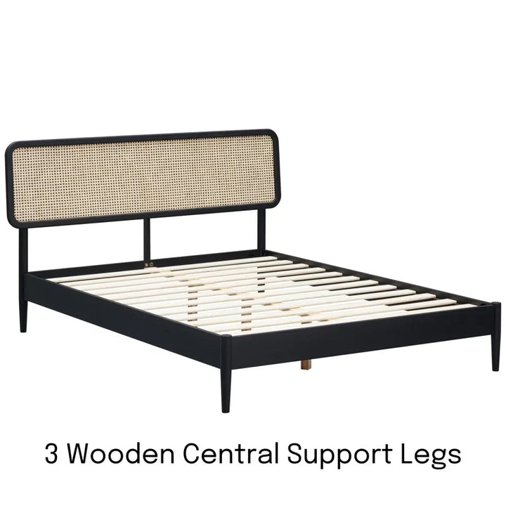 Handmade Rattan Cane Bed for Bedroom - Alani