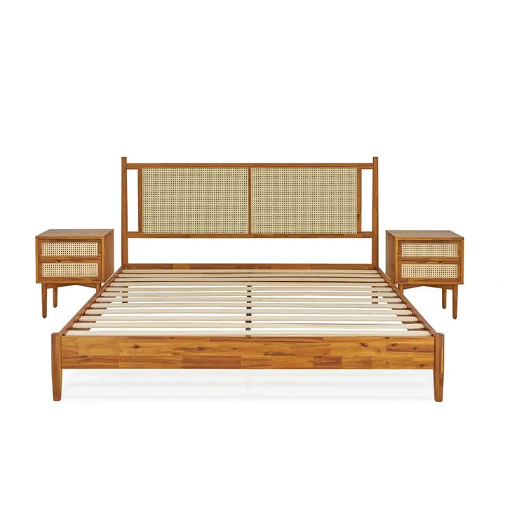Rattan Cane Bed for Bedroom, Queen & King  - Amara