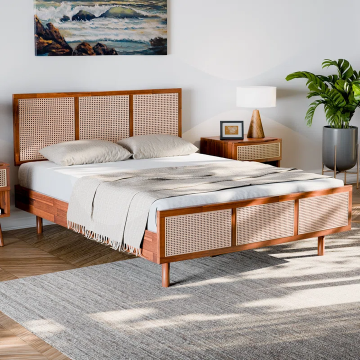 Rattan Bed King Size for Bedroom - Brannon
