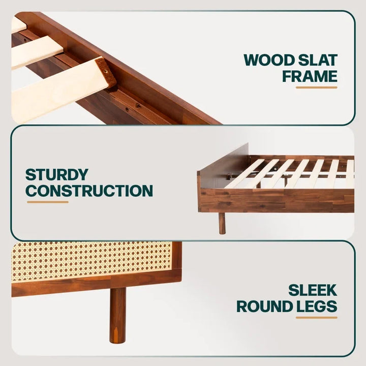 Rattan Bed King Size for Bedroom - Brannon