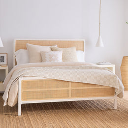 Rattan Cane Bed for Bedroom - Kalen