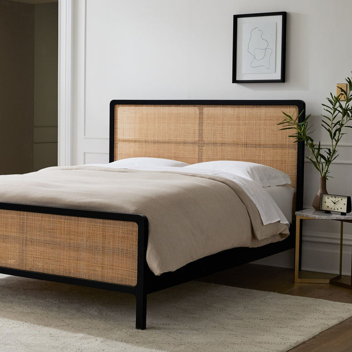 Rattan Cane Bed for Bedroom - Kalen