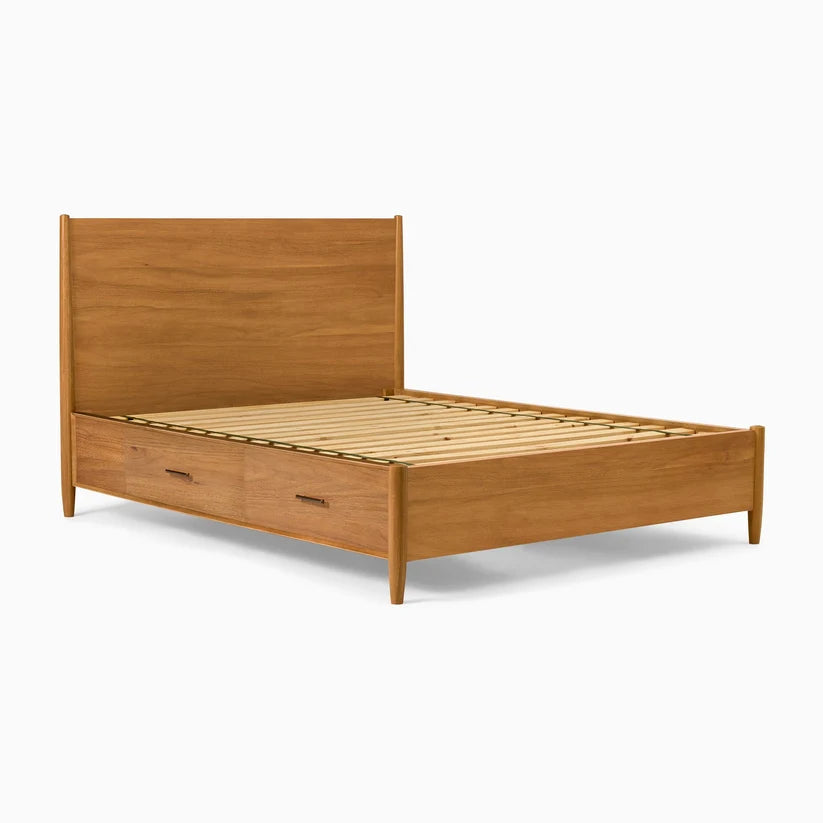 Rattan & Cane Coastal Bed for Bedroom - Yael