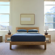 Rattan Cane Bed King Size for Bedroom | Solid Wood Frame - Ivor