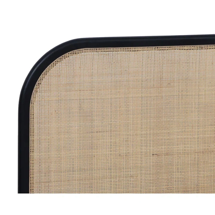 Rattan Cane Bed King Size for Bedroom | Solid Wood Frame - Liron