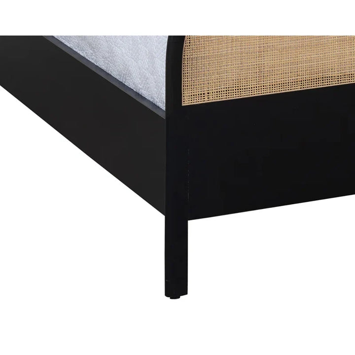 Rattan Cane Bed King Size for Bedroom | Solid Wood Frame - Liron