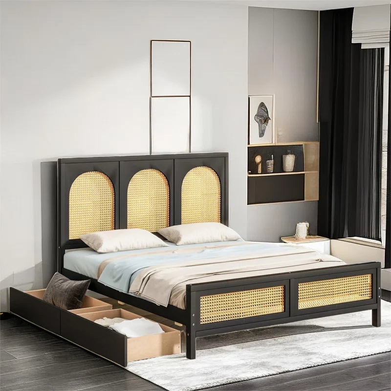 Rattan Cane Bed for the Master Bedroom - Odell