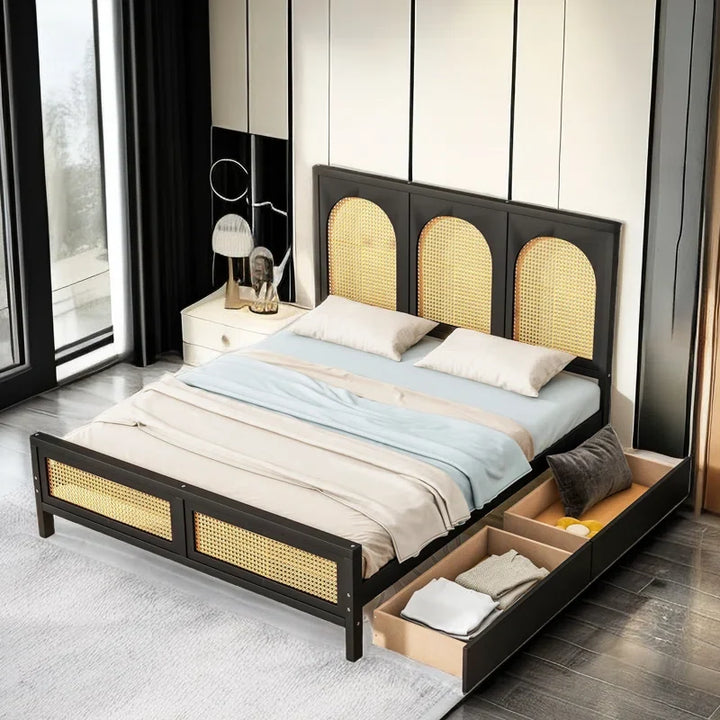 Rattan Cane Bed for the Master Bedroom - Odell