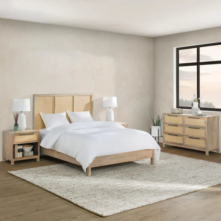 Rattan & Cane Bed for Bedroom - Alexis