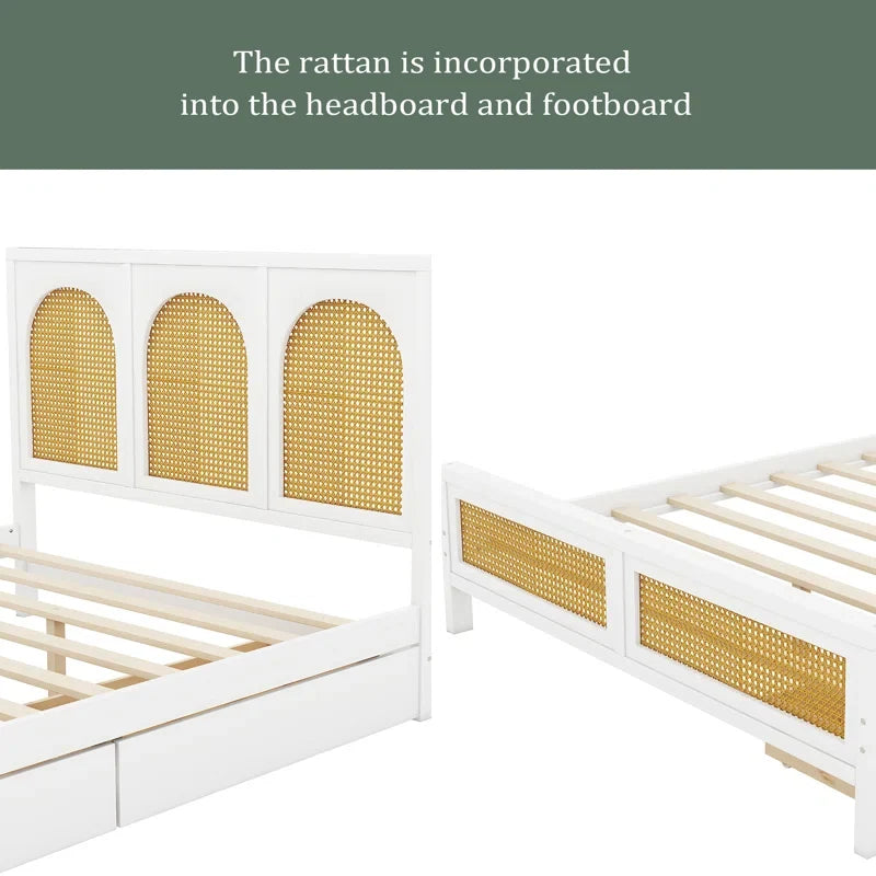 Rattan Bed King Size for Bedroom - Grahame