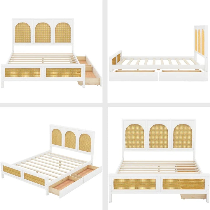Rattan Bed King Size for Bedroom - Grahame