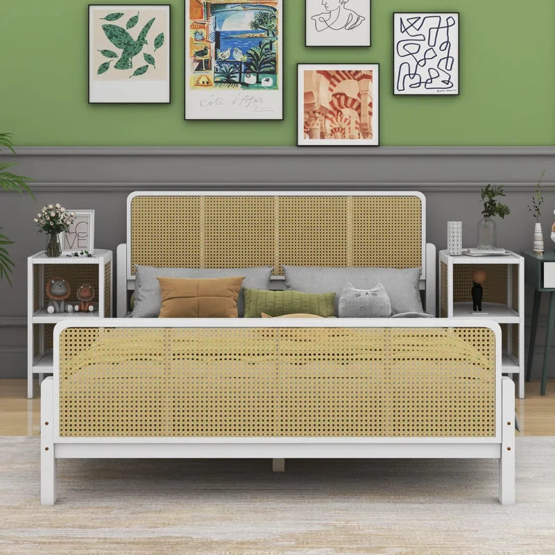 Rattan Bed King Size for Bedroom - Merric