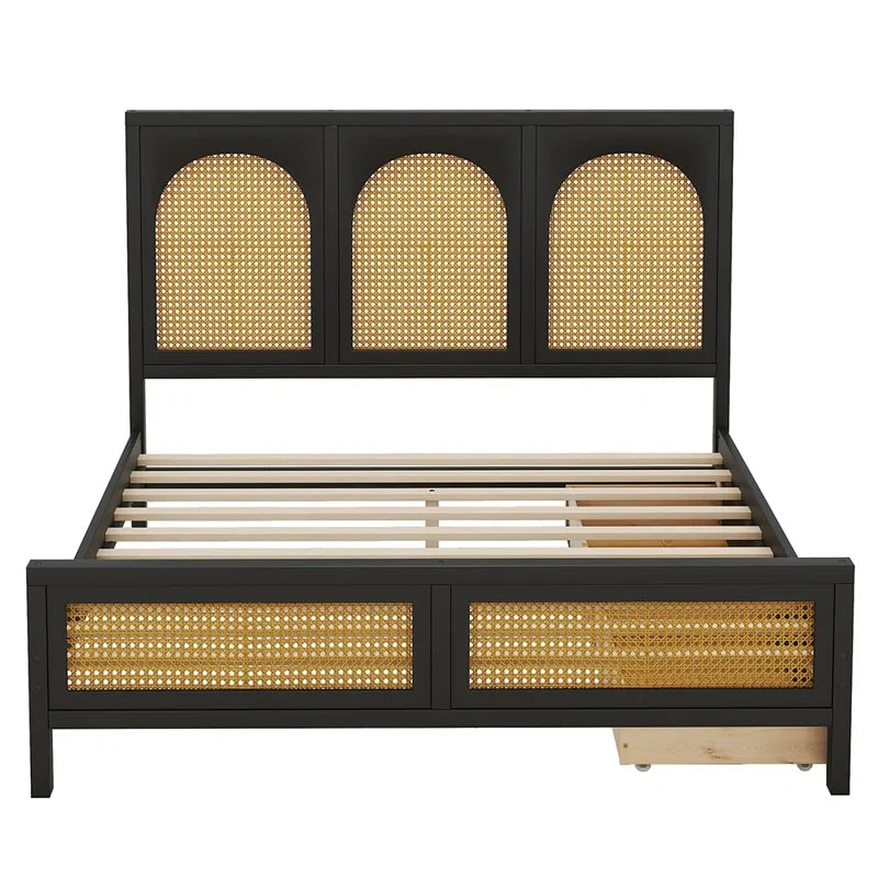Rattan Bed King Size for Bedroom - Quenby