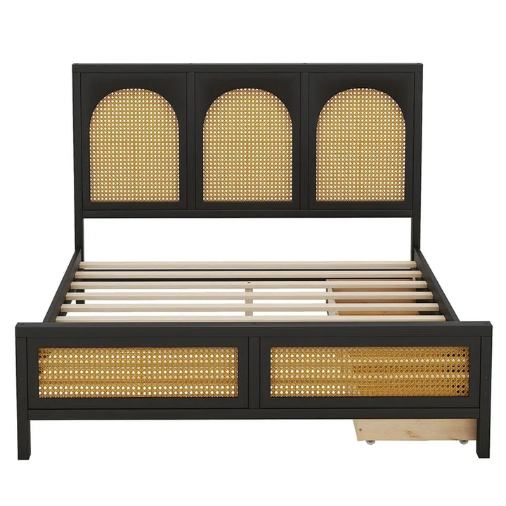Rattan Bed King Size for Bedroom - Quenby